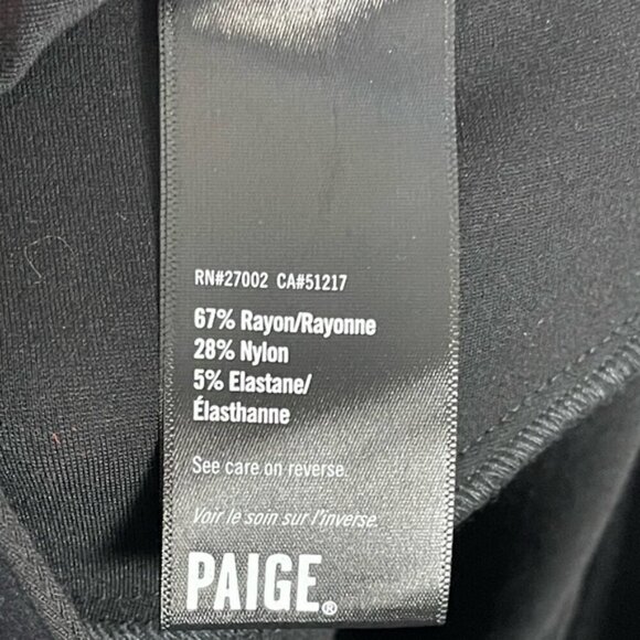 PAIGE Winona stretch-jersey slit cuff flared pants black NEW NWT size 29 - Picture 12 of 16